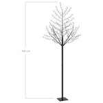 vidaXL Sapin de Noël 600 LED blanc chaud Cerisier en fleurs 300 cm