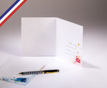 Carte double comme un rêve créée et imprimée en france sur papier certifié pefc - joyeux anniversaire - gâteau