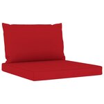 vidaXL Salon de jardin 10 Pièces avec coussins rouge