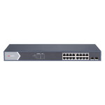 Switch PoE 18 ports dont 16 ports PoE Gigabit et 2 ports fibre optique Gigabit SFP Hikvision DS-3E0518P-E/M