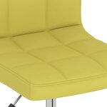 vidaXL Chaises pivotantes à manger lot de 2 vert tissu