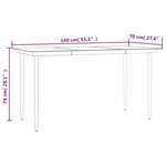 vidaXL Mobilier à dîner de jardin et coussins 5Pièces Noir Résine tressée