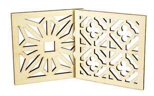 Carreaux de bois ciselé 9 cm 4 pièces