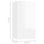 vidaXL Ensemble de meubles TV 8 Pièces Blanc brillant Aggloméré
