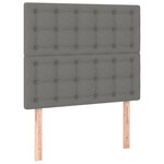 vidaXL Lit à sommier tapissier avec matelas Gris foncé 100x200cm Tissu