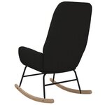 vidaXL Chaise à bascule Noir Tissu