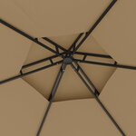 vidaXL Belvédère avec parois 3 1x2 7 m Taupe