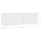 vidaXL Ensemble de meuble TV 8 Pièces Blanc Aggloméré