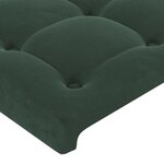vidaXL Tête de lit à LED Vert foncé 90x5x78/88 cm Velours