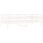 vidaXL Lit de jour blanc bois de pin massif 90x200 cm