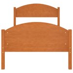vidaXL Cadre de lit Marron miel Bois de pin massif 100x200 cm