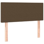 vidaXL Lit à sommier tapissier avec matelas Marron foncé 90x200 cm