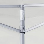 vidaXL Tente de réception pliable avec 2 parois 2x2 m Acier Blanc