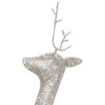vidaXL Famille de rennes de Noël 270x7x90 cm Doré Blanc chaud Maille