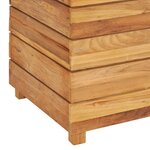 vidaXL Lit surélevé 100x40x55 cm Bois massif de teck et acier
