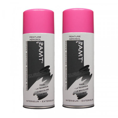 Lot de 2 bombes de peinture - rose tagada - amt