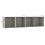 vidaXL Bibliothèque/Meuble TV Gris cement 143 x 30 x 36 cm