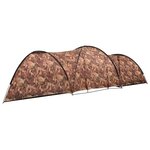 vidaXL Tente igloo de camping 650x240x190 cm 8 personnes Camouflage