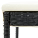 vidaXL Tabourets de bar de jardin et coussins lot de 2 résine tressée