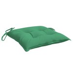 vidaXL Coussins de chaise 4 Pièces 40x40x7 cm tissu oxford vert