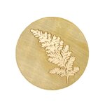 Manche en bois pour cachet de cire + Tampon Fougère