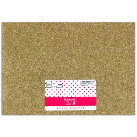 Flex thermocollant à paillettes - Or - 30 x 21 cm