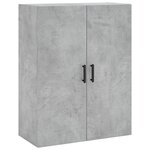 vidaXL Buffet haut Gris béton 69 5x34x180 cm Bois d'ingénierie