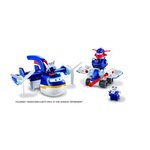 Super wings  avion jouet police patroller + 1 figurine jett police  avion jouet géant et figurine transform-a-bots jett police jou