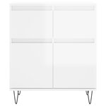 vidaXL Buffet Blanc brillant 60x35x70 cm Bois d'ingénierie
