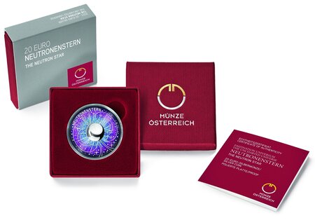 Pièce de monnaie 20 euro Autriche 2023 argent BE – Etoile à neutrons