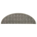 vidaXL Tapis de marches d'escalier 15 Pièces Gris 56x17x3 cm