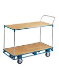 (CHARIOT 3 PLATEAUX BOIS) Chariot à plateaux réglable 200 kg 3 plateaux
