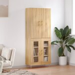 vidaXL Buffet haut Chêne sonoma 69 5x34x180 cm Bois d'ingénierie