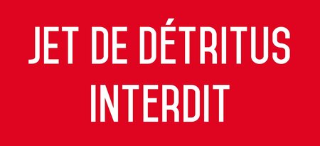 Autocollant vinyl - jet de détritus interdit - l.200 x h.100 mm uttscheid