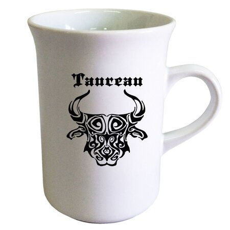 Tasse haute en céramique taureau