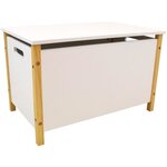 SCANDIWOOD Coffre a jouets en bois 37,5 x 60 x36 cm pour enfant