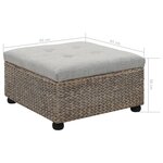 vidaXL Repose-pieds Jacinthe d'eau 65 x 65 x 40 cm Gris