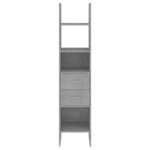vidaXL Bibliothèque Gris béton 40x35x180 cm Aggloméré