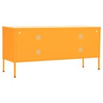 vidaXL Meuble TV Jaune moutarde 105x35x50 cm Acier