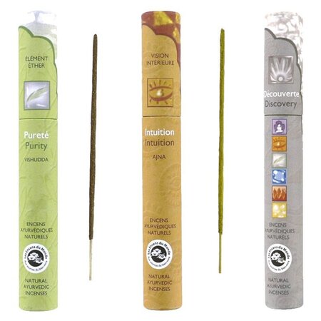 Kit d'Encens ayurvédique - Intuition Pureté Découverte