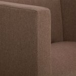 vidaXL Fauteuil cube Marron Tissu