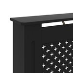 vidaXL Cache-radiateur Noir 112x19x81 cm MDF