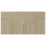 vidaXL Ensemble de meubles de salle de bain Chêne sonoma Aggloméré