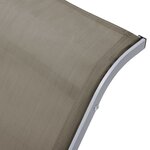 vidaXL Chaises longues 2 Pièces avec table Aluminium Taupe