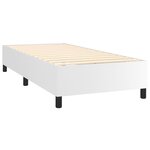 vidaXL Sommier tapissier avec matelas et LED Blanc 90x190cm Similicuir