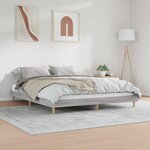 vidaXL Cadre de lit sonoma gris 150x200 cm bois d'ingénierie
