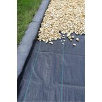 Nature Bâche de sol de contrôle des mauvaises herbes 4 2x5 m Noir