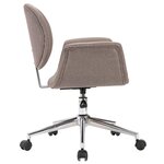 vidaXL Chaises pivotantes à manger lot de 4 taupe tissu