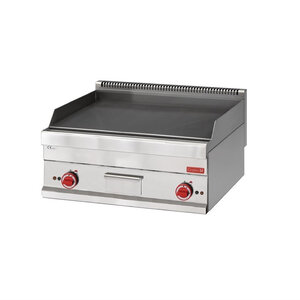 Plancha electrique professionnelle lisse - triphasé - gastro m -  - acier inoxydable 700x650x280mm