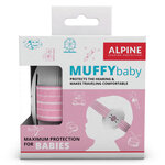 Casque anti bruit pour bébé  muffy  rose et blanc  alpine